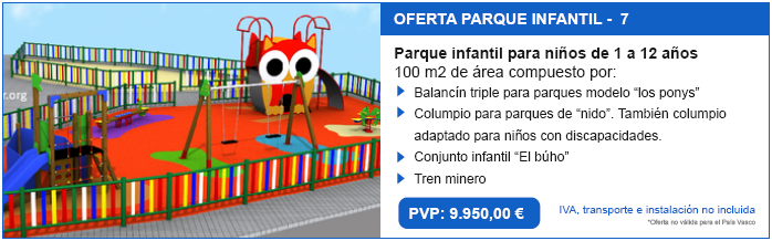 vallado de parques infantiles y columpios con pavimento amortiguador - Aunor